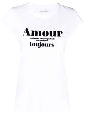 Zadig&Voltaire Skinny Amour Toujours printed T-shirt - White