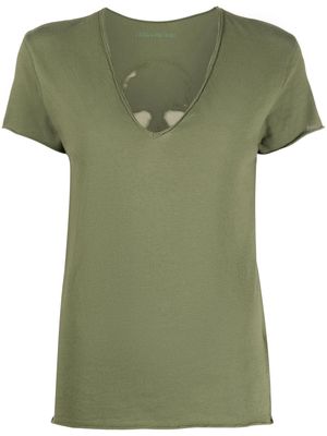 Zadig&Voltaire skull-detail organic-cotton T-shirt - Green