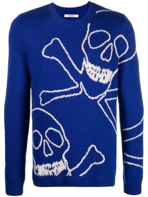 Zadig&Voltaire skull-print cashmere jumper - Blue