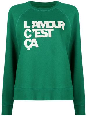 Zadig&Voltaire slogan-print crew-neck sweatshirt - Green