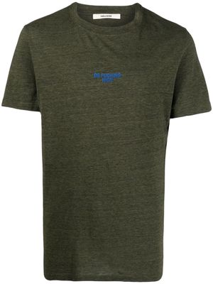 Zadig&Voltaire slogan-print jersey T-shirt - Green