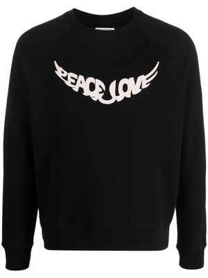 Zadig&Voltaire slogan-print organic-cotton sweatshirt - Black