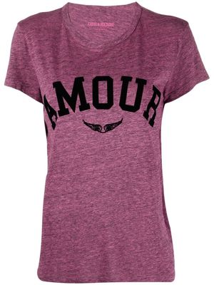 Zadig&Voltaire slogan-print short-sleeve T-shirt - Pink