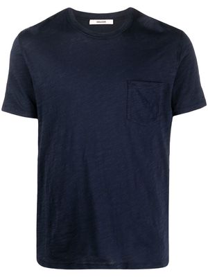 Zadig&Voltaire slub textured crew-neck T-shirt - Blue