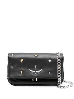 Zadig&Voltaire small Rock Lucky Charms clutch bag - Black