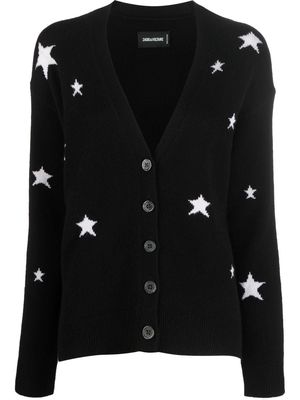 Zadig&Voltaire star-embellished cashmere cardigan - Black