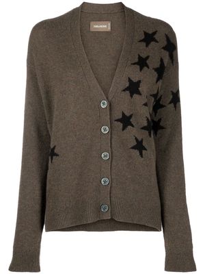 Zadig&Voltaire star-embellished cashmere cardigan - Green