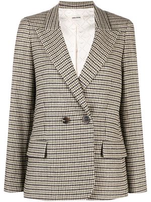 Zadig&Voltaire star-patch double-breasted blazer - Neutrals