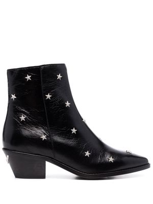 Zadig&Voltaire star-studded ankle boots - Black