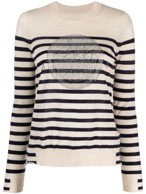 Zadig&Voltaire stripes-pattern long-sleeved sweatshirt - Neutrals