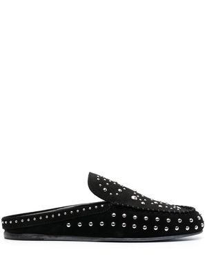 Zadig&Voltaire stud-embellished leather slippers - Black