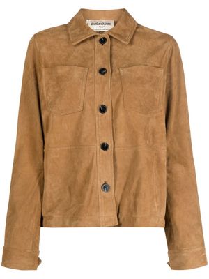 Zadig&Voltaire suede button-front jacket - Brown