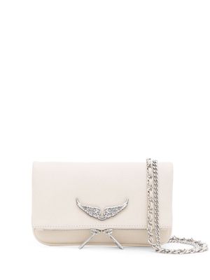 Zadig&Voltaire Swing Your Wings Rock Nano leather crossbody bag - White