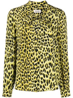 Zadig&Voltaire Taos leopard-print silk shirt - Yellow