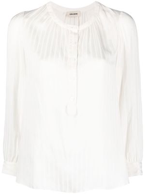 Zadig&Voltaire Teak stripe-detail blouse - White