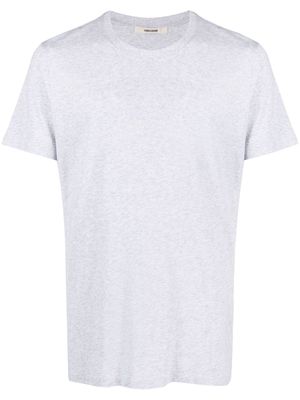 Zadig&Voltaire Ted slogan-embroidered T-shirt - Grey
