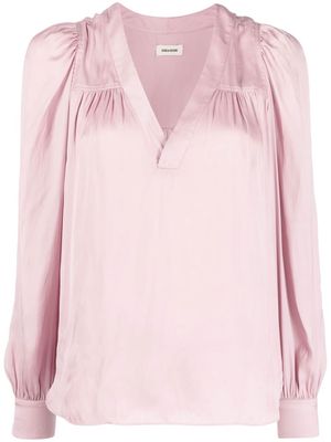 Zadig&Voltaire Telia V-neck blouse - Pink
