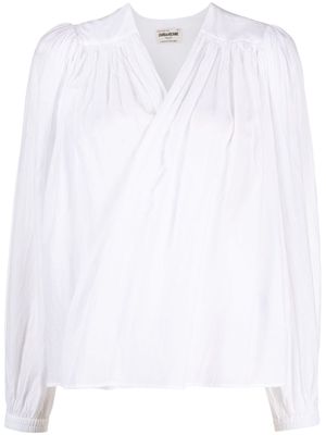 Zadig&Voltaire Tenew wrapped blouse - White