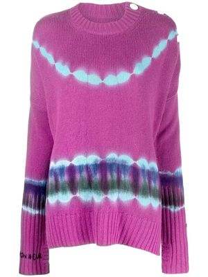 Zadig&Voltaire tie dye-pattern cashmere jumper - Purple