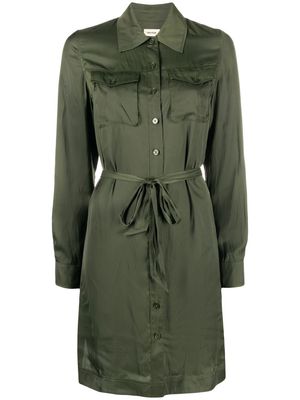 Zadig&Voltaire tied-waist shirt dress - Green