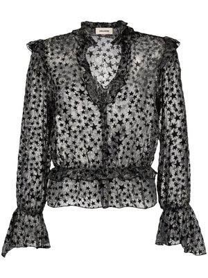 Zadig&Voltaire Tuya star-print blouse - Black