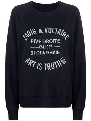 Zadig&Voltaire Uper Blason logo sweatshirt - Blue