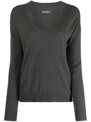 Zadig&Voltaire V-neck cashmere jumper - Grey
