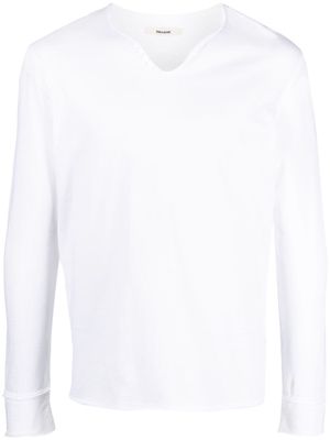 Zadig&Voltaire v-neck cotton sweatshirt - BLANC