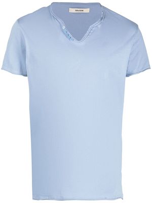 Zadig&Voltaire v-neck cotton T-shirt - Blue