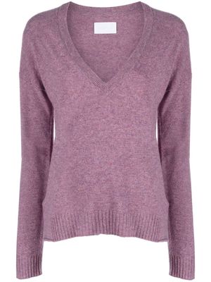 Zadig&Voltaire V-neck knitted jumper - Purple