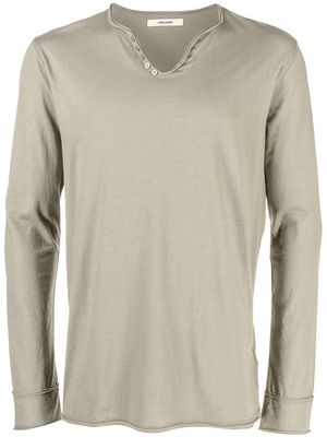 Zadig&Voltaire V-neck long-sleeve top - Green