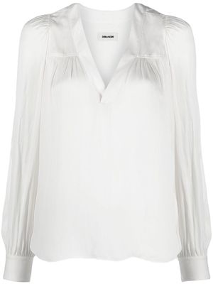 Zadig&Voltaire V-neck ruched blouse - Neutrals