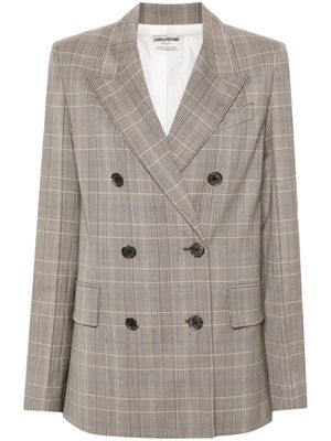 Zadig&Voltaire Vaena double-breasted blazer - Grey