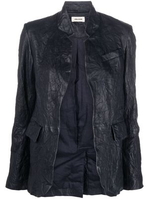 Zadig&Voltaire Verys Cuir Fróisse leather jacket - ENCRE