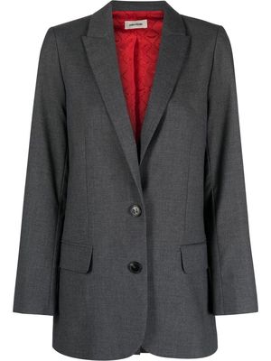 Zadig&Voltaire Viva rhinestone embellished blazer - Grey