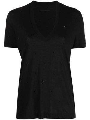 Zadig&Voltaire Wassa rhinestone-embellished T-shirt - Black