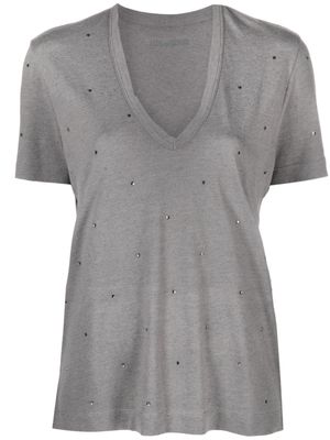 Zadig&Voltaire Wassa rhinestone-embellished T-shirt - Grey