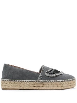 Zadig&Voltaire wings-embroidered canvas espadrilles - Blue