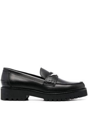 Zadig&Voltaire wings-plaque leather loafers - Black