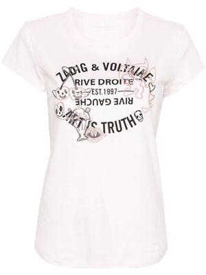 Zadig&Voltaire Woop Blason cotton T-shirt - Pink