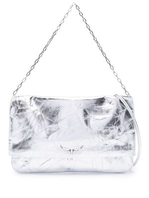 Zadig&Voltaire XL Rock Eternal clutch bag - Silver