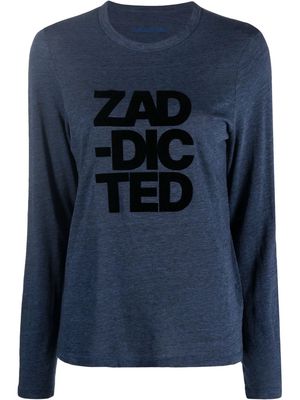 Zadig&Voltaire Zaddicted long-sleeve T-shirt - Blue
