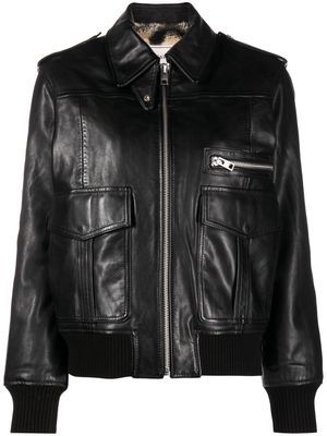 Zadig&Voltaire zip-up leather jacket - Black