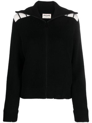 Zadig&Voltaire zip-up wool jumper - Black