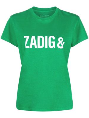 Zadig&Voltaire Zoe logo-print T-shirt - Green