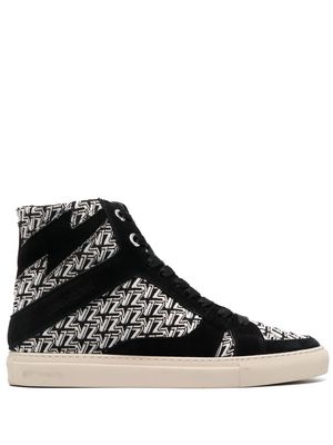 Zadig&Voltaire ZV1747 High Flash trainers - Black