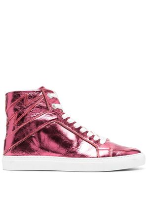 Zadig&Voltaire ZV1747 High Flash trainers - Pink
