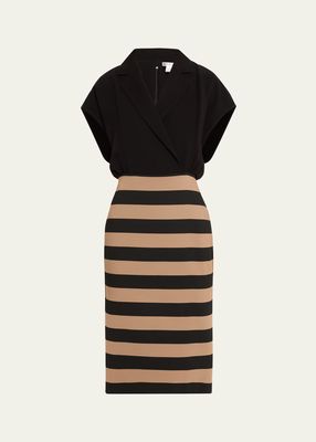 Zampino Stripe Wrap Dress