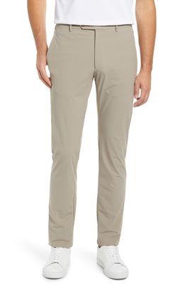 Zanella Men's Active Stretch Flat Front Pants in Tan