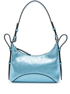 Zanellato metallic leather shoulder bag - Blue